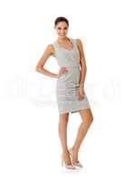 Mixing business and fashion. Studio shot of an attractive young woman dressed in smart casual attire-isolated on white.