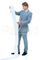 Back to business. Studio shot of a businessman isolated on white.