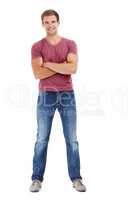 Dressed to impress. Full length shot of a handsome young man standing confidently in a studio-isolated on white.