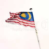 The flag of Malaysia. Shot of the Malaysian flag blowing in the wind.