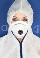 Safety first. Portrait of a young woman in protective wear.
