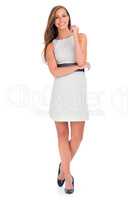 Confidence and style. Studio shot of a stylishly-dressed young woman isolated on white.