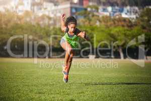 Sprint to the finish line of your goals. Shot of a sporty young woman exercising outdoors.