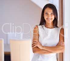 Her positivity is infectious. Shot of a well dressed young businesswoman.