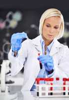 Advancing medical research. Shot of a female scientist at work.