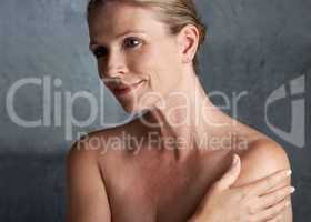 Timeless radiance. Studio shot of a mature woman with beautiful skin.