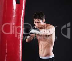 Training for the body and mind. Studio shot of a young mixed martial artist.
