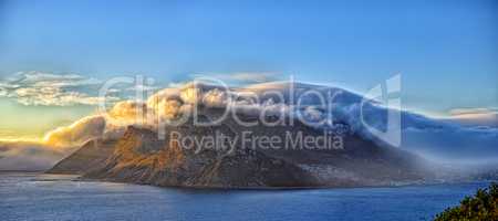 Snowcapped peaks. A beautiful view of snow-capped mountains.