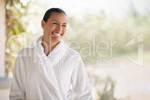 Unwinding at the day spa. Shot of a young woman at the day spa.