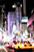 Blurred city background. Motion and lens blurred city images - from details to sky scrapers.