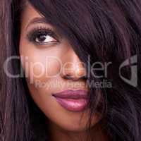 She knows how to care for her hair. Closeup shot of a beautiful woman in studio.