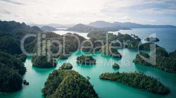 Indonesia, home to some of natures finest masterpieces. High angle shot of the beautiful islands of Indonesia.
