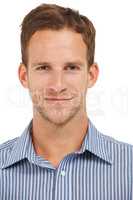 Keep your outlook positive. Studio portrait of a handsome young man posing against a white background.