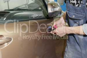 Professional paintless car dent repair tools