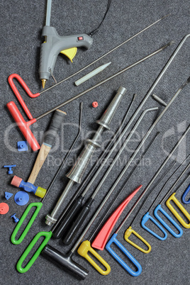 Tools For Repair Dents On Car Body.