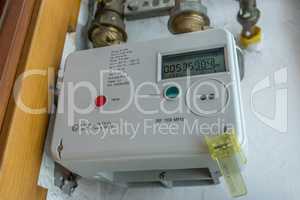 Electronic gas consumption meter.