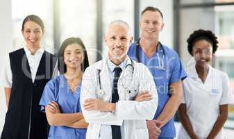 Your health is of the utmost importance. Shot of doctors in a hospital.