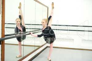 The best ballerina barre none. Shot of a young woman practising ballet.