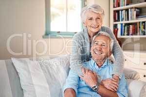 Our domestic bliss turned into golden bliss. Shot of a senior couple spending quality time at home.