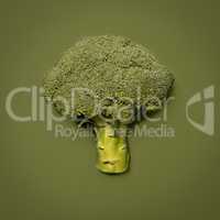 Youll never get enough of this. Shot of a broccoli floret against a studio background.