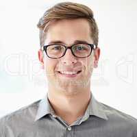 I determine my future. Cropped portrait of a young businessman wearing glasses.