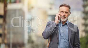 There is no way that will work. Shot of a mature businessman using his smartphone to make a phone call.
