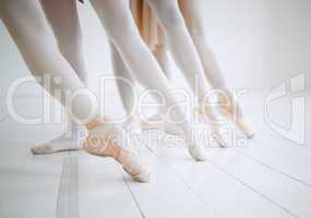 Dance with your heart and your feet will follow. Shot of a group of ballerinas with toes pointed.