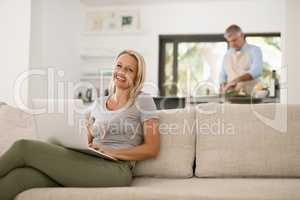 Domestic life. Shot of a mature couple in their home.