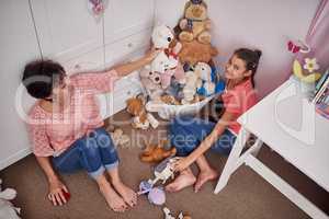 Spending some quality time together. Portrait of a mother and daughter spending some quality time together.