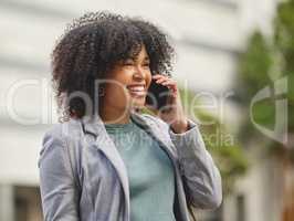 Thank you so much for this opportunity. Shot of a young businesswoman using her smartphone to make a phonecall.