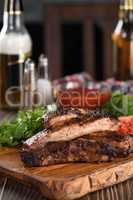Baked barbecue pork belly