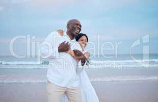 Straight to our future, no shortcuts. Shot of a beautiful couple spending time together at the beach.