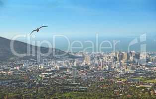 Cape Town after sunset. Cape Town after sunset - view from Signal Hill, South Africa.