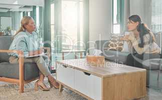 Seeking help is the bravest thing you can do. Shot of a young woman talking during a consultation with her therapist.