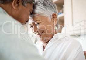 This love is forever. a senior couple spending time together at home.