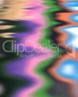 Closeup of rainbow psychedelic water ripple with vibrant oil, gas and petroleum patterns. Texture detail background of calming, fresh and hypnotic colourful effect of flowing liquid in motion