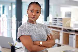 No limit to what I could achieve. a beautiful young businesswoman in her office.