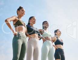 Building the bodies of our dreams. a group of friends looking strong during a workout session.