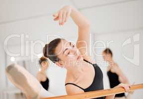 What does your heart beat for. a group of ballet dancers practicing a routine.
