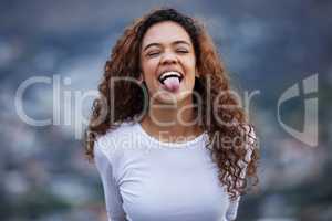 Let go of everything that holds you back. an attractive young woman out for an early morning hike in the mountains.