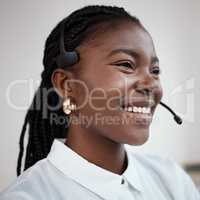 Be remarkable. Be worth connecting with. Closeup shot of a young woman working in a call center.