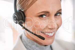 How may I direct your call. Cropped portrait of an attractive mature female call center agent wearing a headset while working in her office.