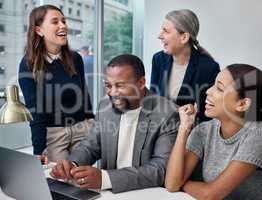 If you cant offer greatness just yet, offer consistent efforts. a group of businesspeople using a laptop at the office.