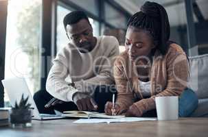 You better make a note of that. a young couple sitting on the sofa together and using a laptop while going through their finances.