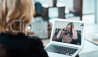 In times of uncertainty hold onto the lifeline. a young woman having a counselling session with a psychologist using a video conferencing tool.