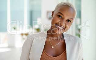 If you have confidence, you have it all. Portrait of a young businesswoman standing in an office.