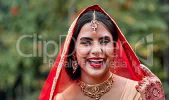 Her groom will be swept off his feet. a beautiful hindu bride.