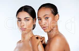 Real beauty is inclusive beauty. Studio shot of beautiful young women posing against a grey background.