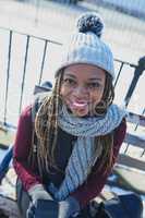 Styled on point whatever the weather. Portrait of a beautiful young woman enjoying a wintery day outdoors.