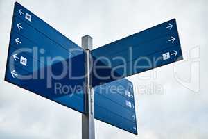 Were know exactly where you need to go. blank directional road signs.